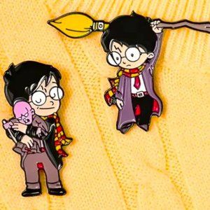 Harry Potter Pins Voldemort Boy Who Loved Enamel Bag Charm Backpack Trendy Fun